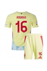 Spanje Rodri Hernandez #16 Babytruitje Uit tenue Kind EK 2024 Korte Mouw (+ Korte broeken)